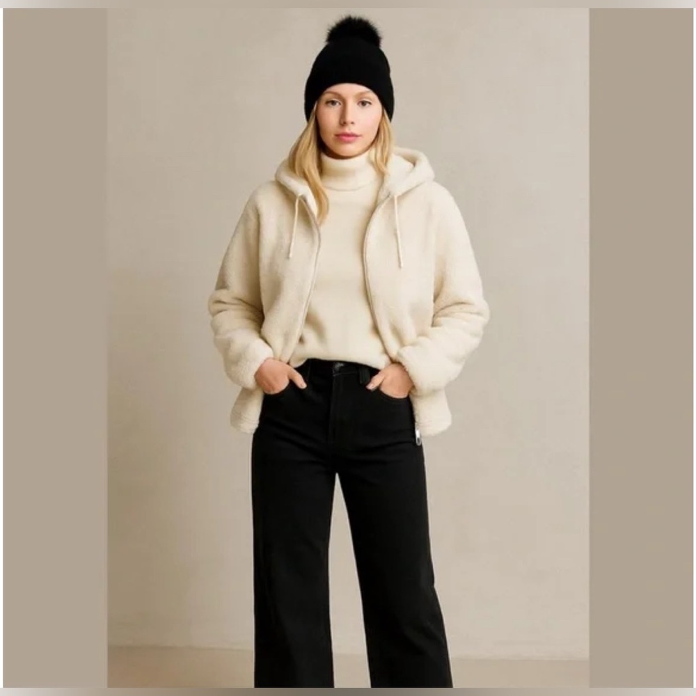 JOIE teddy zip up hoodie jacket